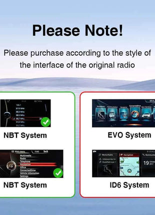 Ainavi Car Radio For BMW 1 2 3 4 Series F20 F21 F22 F30 F31 F33 F34 F36 NBT Wireless Carplay Android Auto Car Multimedia Player
