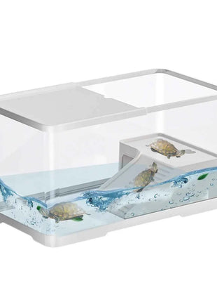 Turtle Tank Reptile Tank Tortoise Aquarium Habitat Aquatic Tortoise Aquarium Resistant Hydroponic Tank Fish Tank Vivarium Box