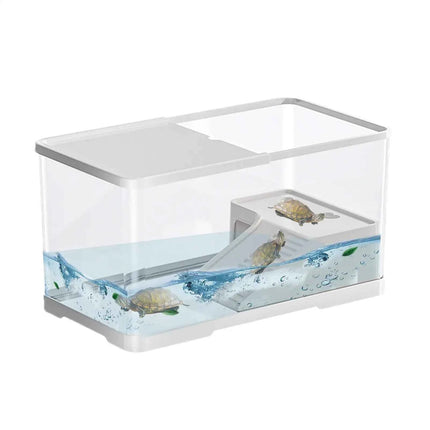 Turtle Tank Reptile Tank Tortoise Aquarium Habitat Aquatic Tortoise Aquarium Resistant Hydroponic Tank Fish Tank Vivarium Box