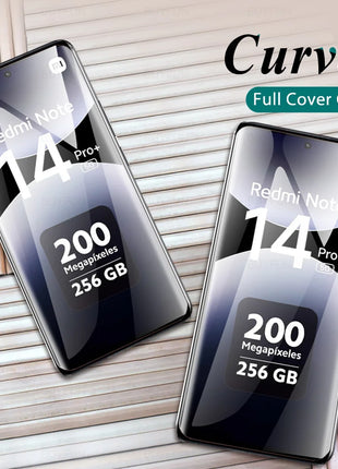 Per Redmi Note 14 15 Pro+ 5G, 2 Pezzi di Vetro Temperato Curvo, Protezione Schermo per Xiaomi Note14 Pro Plus Note15 15Pro 14Pro 4G