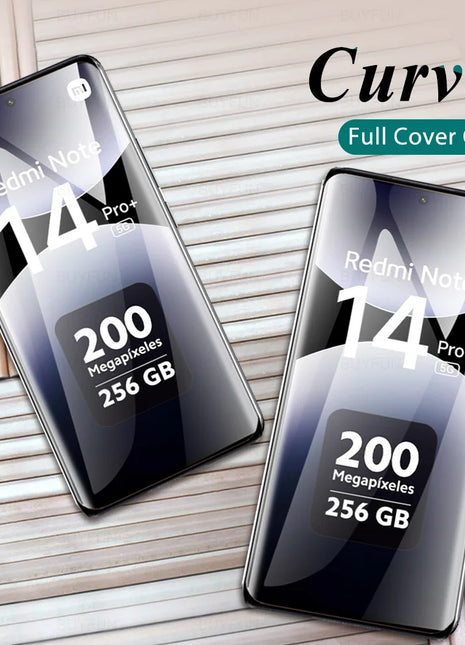 Per Redmi Note 14 15 Pro+ 5G, 2 Pezzi di Vetro Temperato Curvo, Protezione Schermo per Xiaomi Note14 Pro Plus Note15 15Pro 14Pro 4G