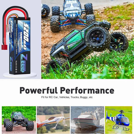1/2 Units Zeee Lipo Battery 2S 7.4V 100C 5200mAh with Deans Connector for RC Car Truck Vehicle Buggy Losi RC Racing Models Parts