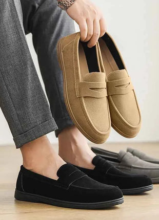 Hot Sale Men's Slip On Loafers Preppy Lightweight Breathable Comfort Outdoor Flats Non Slip Soft Sole Casual Daily Walking Shoes