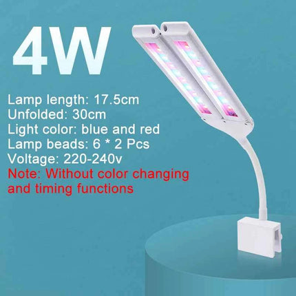 Super Bright Clip Lamp LED Aquarium Light for Aquatic Plant Grow Fish Tank Full Spectrum Timing Lamp 220-240V 30~70CM 4W 8W 13W
