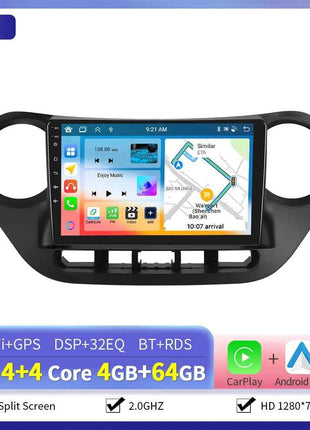 Camecho 6+128G Car Radio Wireless CarPlay Android Auto For Hyundai I10 2014-2017 Car Intelligent Systems GPS Stereo 4G WiFi RDS
