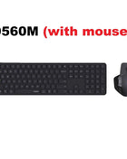 Rapoo 9560M Wireless Keyboard and Mouse Combo E9550L USB-C Rechargeable 110-Key Ultra-Thin Keyboard and MT760SE Wireless Mouse