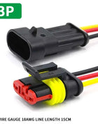 5/20/100sets HID Waterproof Connectors 1/2/3/4/5/6 Pin Car Electrical Wire Connector Plug Truck Harness with 15CM Wire Cable