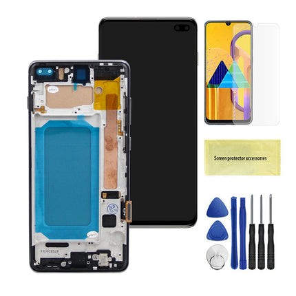 Schermo TFT S10 Plus con cornice, per Samsung Galaxy S10+ G975F G975F/DS Display LCD Touch Screen Digitizer Sostituzione