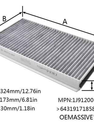 Filtro aria abitacolo polline per BMW Serie 5 E61 E60 550i N62B48B 4799CC M5 S85B50A 4999CC 520d 520i 523i 525d 525i 525xd 525xi