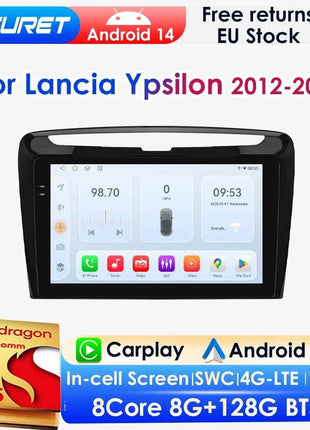 Qualcomm 8-Core 360° Panoramic Camera Wireless CarPlay Android Auto Car Radio for Lancia Ypsilon 2012 - 2020 Multimedia GPS 4G