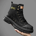Men Boots Outdoor Work Boots for Men Booties Toe Cap Anti-collision Male Canvas Boot Breathable Boots Heightened Shoes Men New