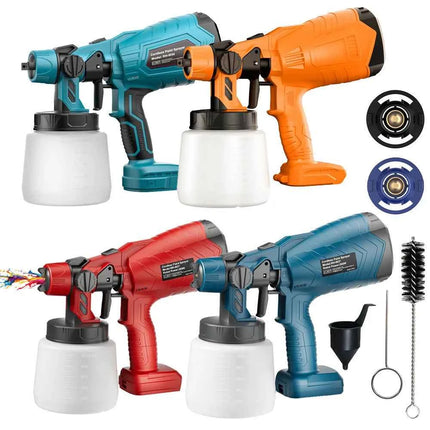 Cordless Paint Spray Gun For Makita For Dewalt For Milwaukee For Bosch 18V Battery Electric Rechargeable Sprayer Power Tool