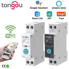 Tuya Wifi Smart Circuit Breaker Switch With Metering 63A1P Din Rail remote control Smart Home Smart Life App Timer Module TONGOU