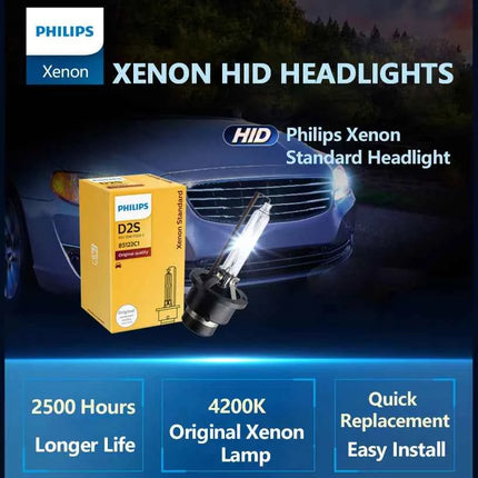Philips 2pcs D1S D2S D2R D3S D4S Xenon HID Standard Car Head Light 35W 4200K Xenon White Original Bulbs Upgrade Lamps Germany