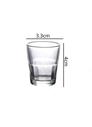 Set 6 Bicchierini Vodka 20ml Fondo Spesso Ottagonale Trasparente Vintage Light Luxury