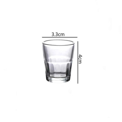 Set 6 Bicchierini Vodka 20ml Fondo Spesso Ottagonale Trasparente Vintage Light Luxury