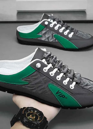 2023 Moda uomo Nuovo stile con suola in lat Wild a fondo piatto Estate Sezione sottile Baotou Mezze pantofole