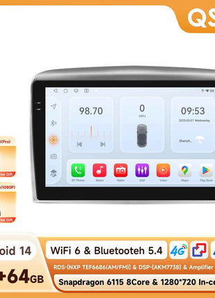 Hizpo 8Core 2Din AI Android 14 Car Radio For Lancia Ypsilon 2006-2011 Car Multimedia GPS 4G Carplay 360Camera By Snapdragon 6115