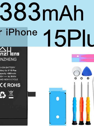 PINZHENG Real High Capacity Battery For iPhone 15 14 Pro Max 15 Pro 14 Pro 15 Plus 14 Plus 15 Pro Max Replacement Batteries