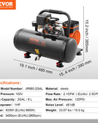 SucceBuy Compressore Aria Oil-Free 750W-3000W – Portatile, 4L-75L, Riparazione Auto