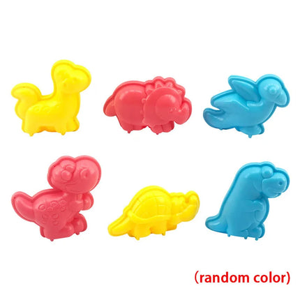 Dinosauro del fumetto Gioca a pasta Stampo Plastilina Giocattoli Accessori per bambini Bambini Forme di plastica 3D Frese Strumenti per plastilina in argilla