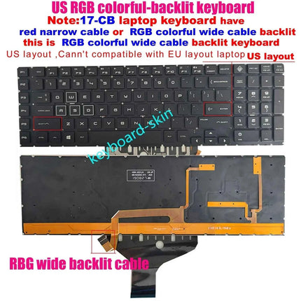 98% New US RGB colorful Backlit keyboard for HP Omen 17-CB  17-CB***** 17-CB1080NR 17-CB1070NR 17-CB0020NR laptop