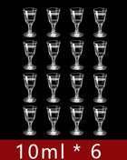 Set Mini Calici Shot 10/15/25ml Trasparenti con Piede Alto per Liquori e Spirits