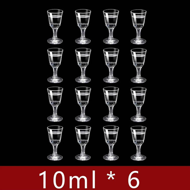 Set Mini Calici Shot 10/15/25ml Trasparenti con Piede Alto per Liquori e Spirits