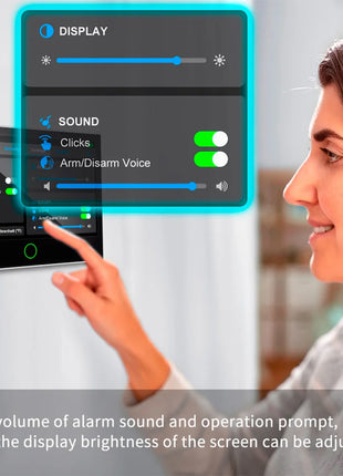 KERUI Sistema di allarme touch screen completo da 7 pollici 4G WIFI Allarme domestico 433 mhz Tuya Allarme antifurto intelligente Funziona con sensori FSK/ASK W204