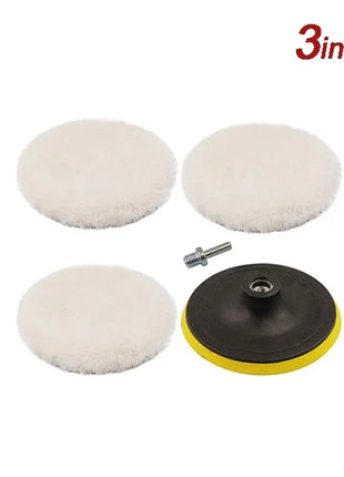 Tampone per lucidatura universale per auto da 3/4 pollici per M10/M14 Lucidatrice per ceretta per macchina in lana morbida Dischi per lucidatura per carrozzeria auto Accessori per la pulizia