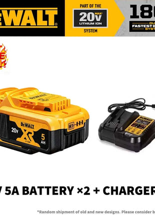 Batteria Originale Dewalt 20V MAX 5Ah 6Ah 18650 ‌ Batteria agli Ioni di Litio XR per Utensili Elettrici, 120W Alta Potenza, Ricaricabile, Batteria di Ricambio