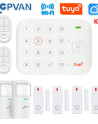 CPVAN Smart Wireless Home Alarm System with 4G WiFi Security Panel, Alarm Kit with Keypad, Supports Tuya/Smart Life Control