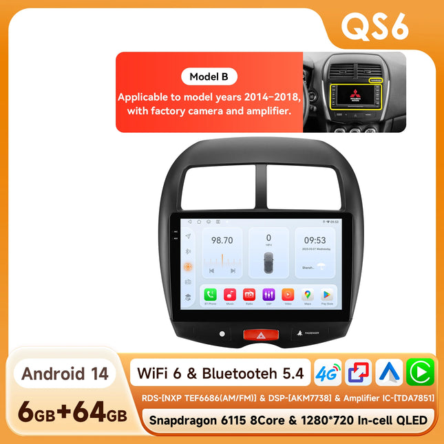 Hizpo 10.1" Car Radio Intelligent Systems For Mitsubishi ASX 1 2010 - 2018 Multimedia CarPlay Android Auto GPS No 2 din 2din DVD