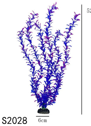 Artificial Aquarium Decor Plants Water Weeds Ornament Aquatic Fish Tank Simulation Grass Flower Decoration Accessories