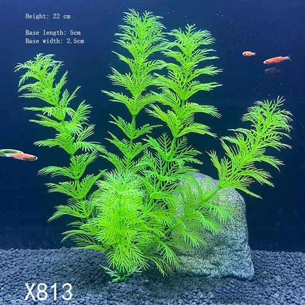 Artificial Aquarium Decor Plants Water Weeds Ornament Aquatic Fish Tank Simulation Grass Flower Decoration Accessories