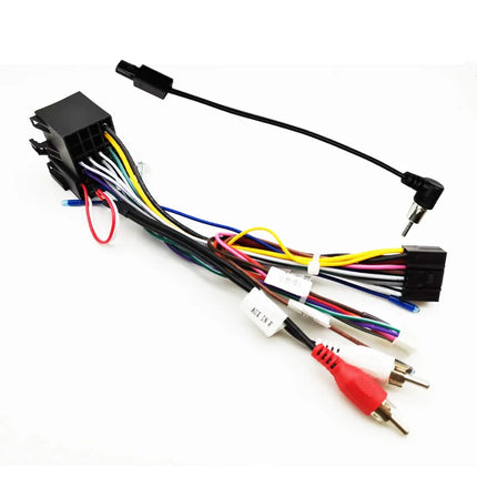 Adattatore per cablaggio ISO Android per auto Spina a 16 pin Cavo audio ausiliario per unità principale radio aftermarket per Audi A3 8P A4 TT