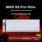 MADLIONS MAD 60/68HE Gaming Magnetic Switch Keyboard Wired Key Web Drive Custom 8K 61/68 Return RT Adjustable Keystroke Hot Swap