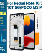 Di alta Qualità AMOLED Per Xiaomi Redmi Nota 10 5G LCD 10T 5G Touch Screen Digitizer Per Xiaomi POCO M3 Pro 5G Display M2103K19G