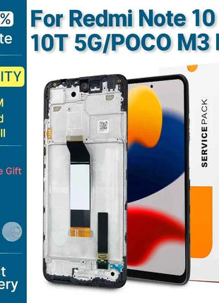 Di alta Qualità AMOLED Per Xiaomi Redmi Nota 10 5G LCD 10T 5G Touch Screen Digitizer Per Xiaomi POCO M3 Pro 5G Display M2103K19G