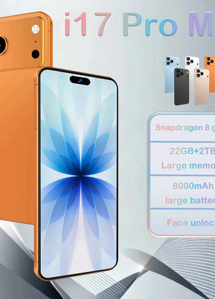 Versione Globale 2026 I17 Promax Pro 4G 5G Dual SIM Dual Standby Sistema Originale Intelligente Schermo 7.3 Pollici Batteria 8000mAh Novità