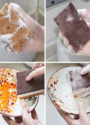 2-20Pcs Three-Layer Seaweed Cleaning Sponges Dishwashing Sponges High-Quality Kitchen Cleaning Cloths Kitchen Cleaning Brushe