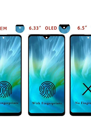 A51 Super AMOLED For Samsung A51 Screen LCD Display Digitizer Assembly Parts SM A515F A515U A515W A515X With Frame Touch Screen