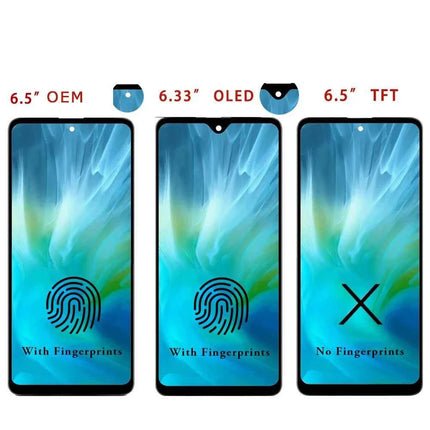 A51 Super AMOLED For Samsung A51 Screen LCD Display Digitizer Assembly Parts SM A515F A515U A515W A515X With Frame Touch Screen