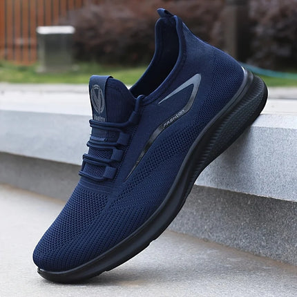 Scarpe da ginnastica in maglia da uomo leggere e traspiranti Scarpe da allenamento antiscivolo per la corsa di basket Scarpe sportive bianche nere Suola in PU