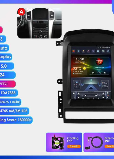 Hizpo 9.7" 2 Din Android Auto Car Radio for Chevrolet Captiva Sport 2006 - 2012 Multimedia Video Player Carplay  for Tesla Style