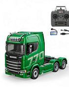 HUINA 1501 770S Alloy Tractor 19CH RC Truck 1/18 2.4G remote control Engineering Trailer Truck with Light Sound Toys XMAS Gifts