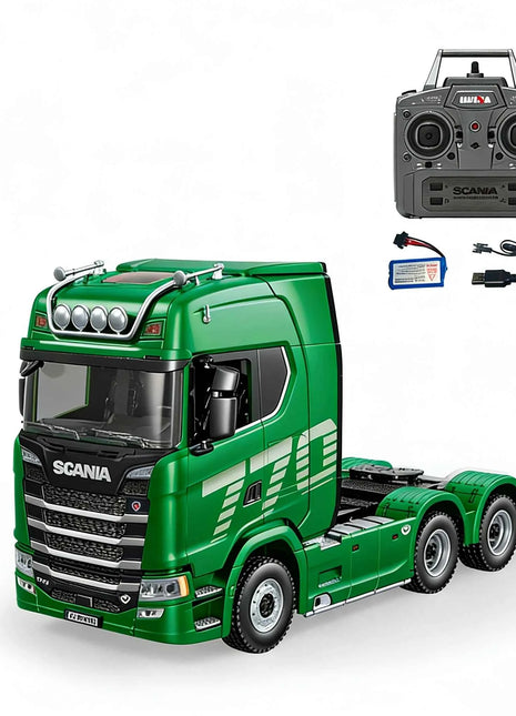 HUINA 1501 770S Alloy Tractor 19CH RC Truck 1/18 2.4G remote control Engineering Trailer Truck with Light Sound Toys XMAS Gifts