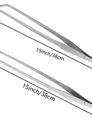 38cm Stainless Steel Aquarium Tweezers Pliers Fish Tank Plant Aquascape Tools Straight Curved Forceps Clip Aquatic Feeding Tongs