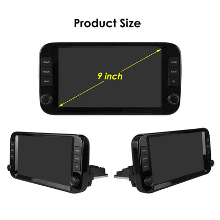 Hizpo 9 Inch 1 Din Wireless Carplay Android Auto Car Radio for Fiat Panda 2013 - 2024 Multimedia Video Player GPS Navigation WIFI Head Unit AI Voice Intelligent Systems Autoradio Stereo QLED Screen Audio FM RDS DVR Camera Map
