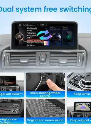 Junsun 1920*720 Wireless Carplay Android Auto Multimedia Car Radio For BMW 1 2 3 4 Series F20 F21 F22 F30 F31 F32 F33 F34 F36